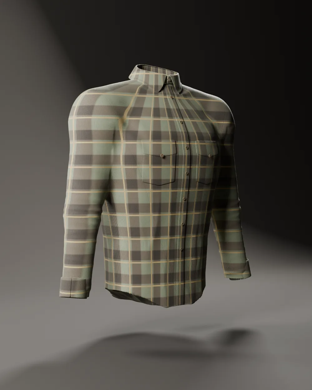 Ridge Flanell-Overshirt im Waldkaro, im Streiflicht